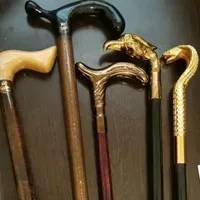 عصا عصای چوبی طبی منبت آبنوس برنز اصل شناسنامه دار