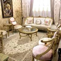 مبلمان و ناهار خوری ۸ نفره چوب راش پارچه ایتالیایی