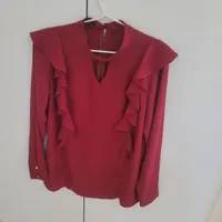 شومیز رنگ زرشکی