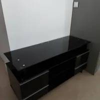زیر تلوزیون شیشه ای مشکی