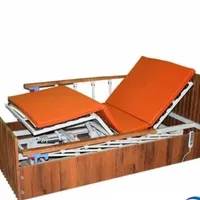تخت بیمارستانی دور چوبی کف طبی