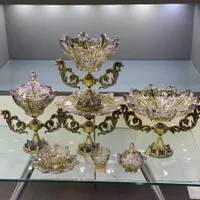 سرویس کریستال پذیرایی ۱۲ نفره لیزری پایه شاخه ای