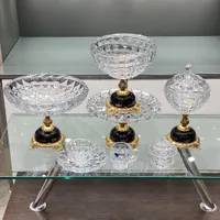 سرویس پذیرایی کریستال۱۲ نفره ماریا پایه مشکی وسفید