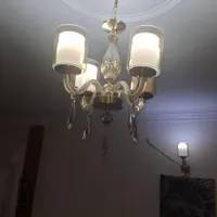 ست کامل لوستر به همراه آباژور و شمعدونی